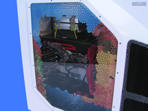 Project Bird of Prey, a closer look at the custom designed - stained- glass window for the Cooler Master Storm Stryker